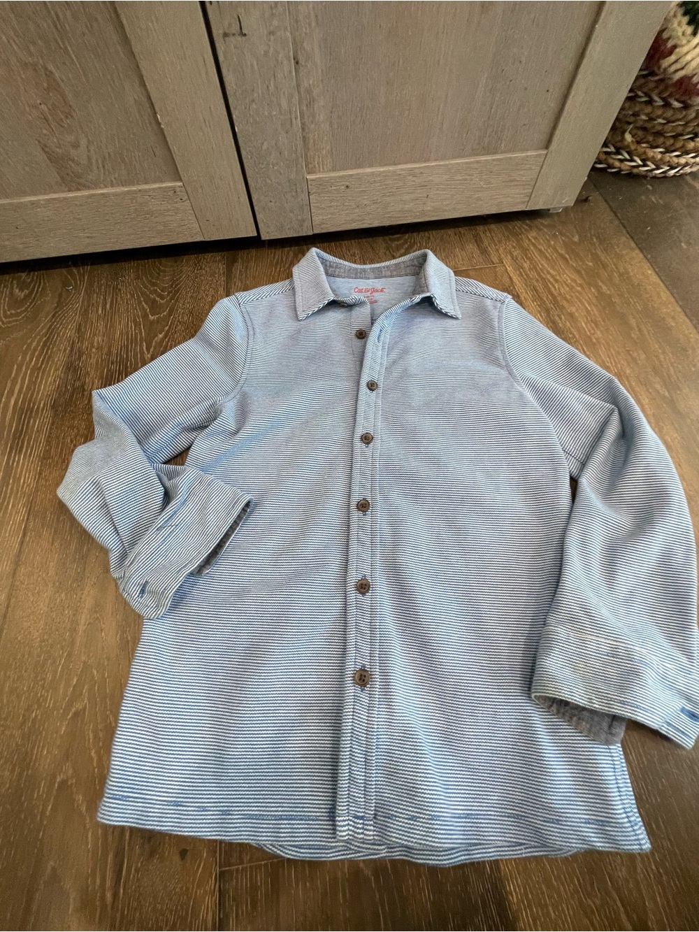 Cat & Jack Blue and Orange Striped Tee